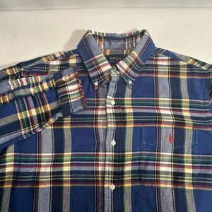 Polo Ralph Lauren Classic Performance Plaid Flannel Shirt Men's XL Preppy Pony